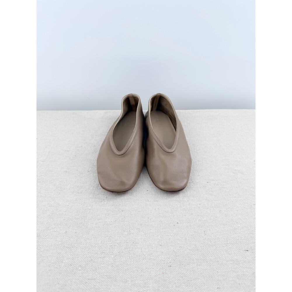Le Monde Beryl Luna V-Cut Slip On Slipper Flat Taupe Leather Women's Size US 7 - Picture 6 of 10